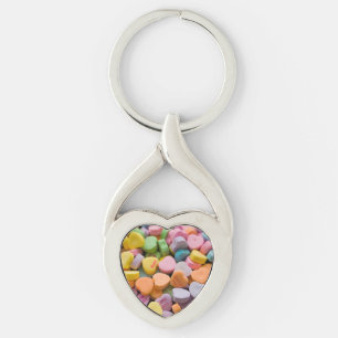 VALENTINE'S CANDY HEARTS KEYCHAIN