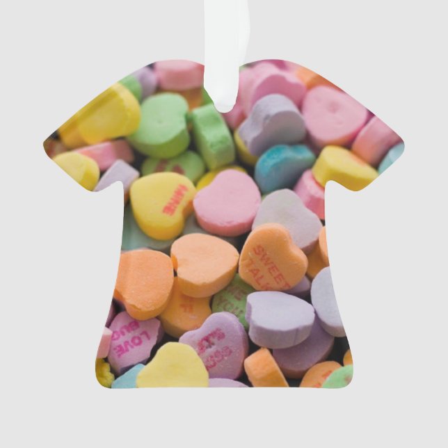 VALENTINE'S CANDY HEARTS  ORNAMENT (Front)