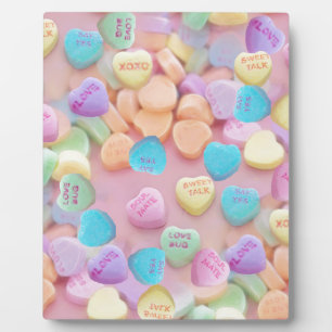 valentines candy hearts plaque