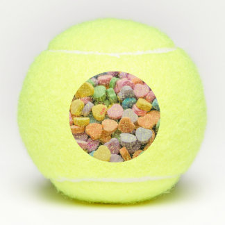 VALENTINE'S CANDY HEARTS TENNIS BALLS