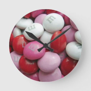 Valentine's Candy Round Clock