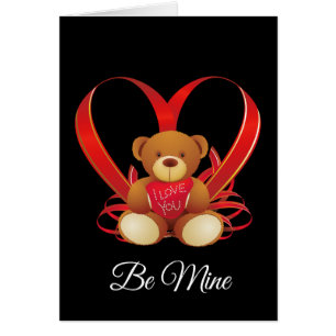 Valentine's Card Bear Be My Valentine