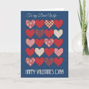 Valentine's Card for Wife, Hearts, Roses