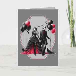 Valentine's Card Gothic Couple Greeting
