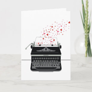 Valentine's Card - Retro Typewriter