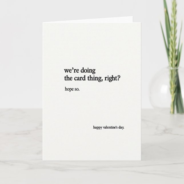 Valentines Card Thing Funny Card (Front)