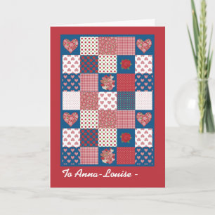Valentine's Card to Personalize, Hearts, Roses