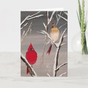 Valentine's Card with Cardinals