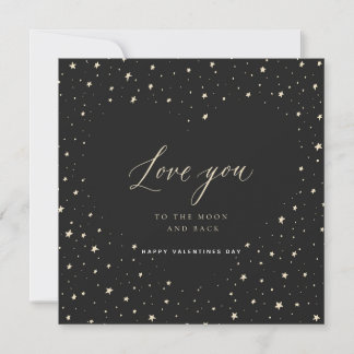 Valentines Carte de jour Je t'aime à la Lune et le