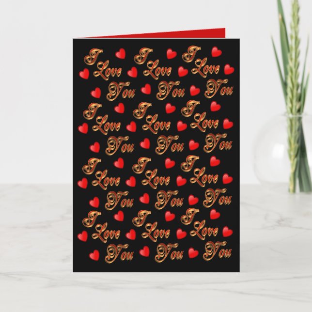 Valentines Carte de jour Je t'aime coeur (Devant)