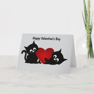 Valentine's Cats Holiday Card