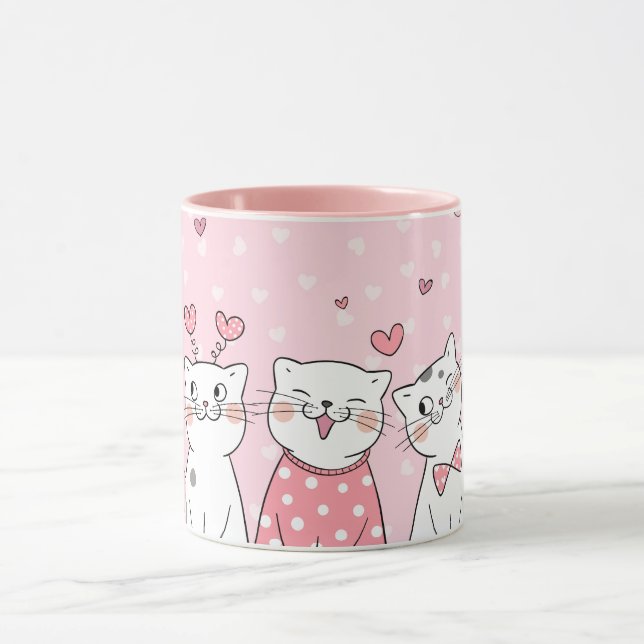 Valentine's Cats Mug (Center)