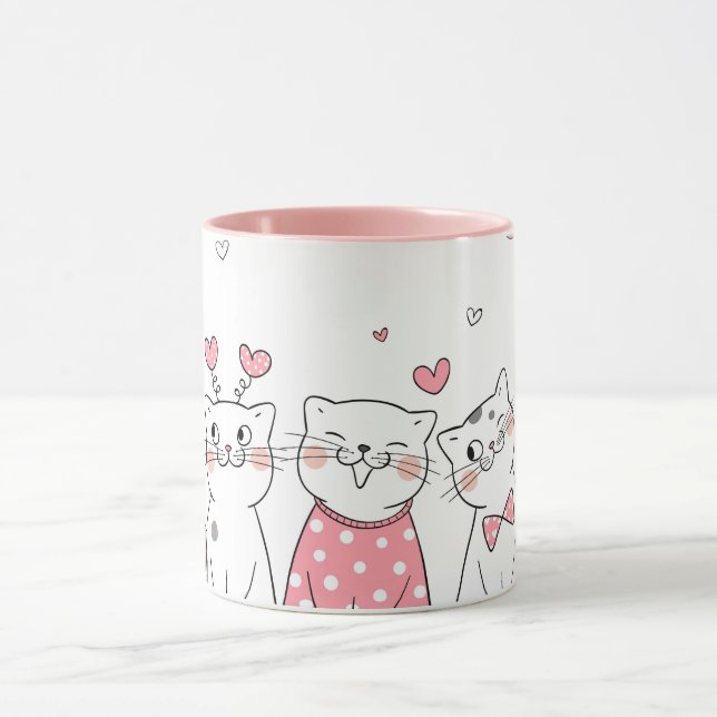 Valentine's Cats Mug (Center)