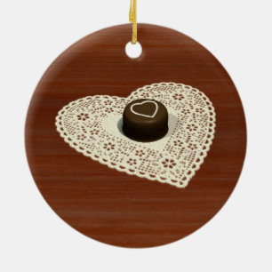 Valentines Chocolate Ceramic Ornament