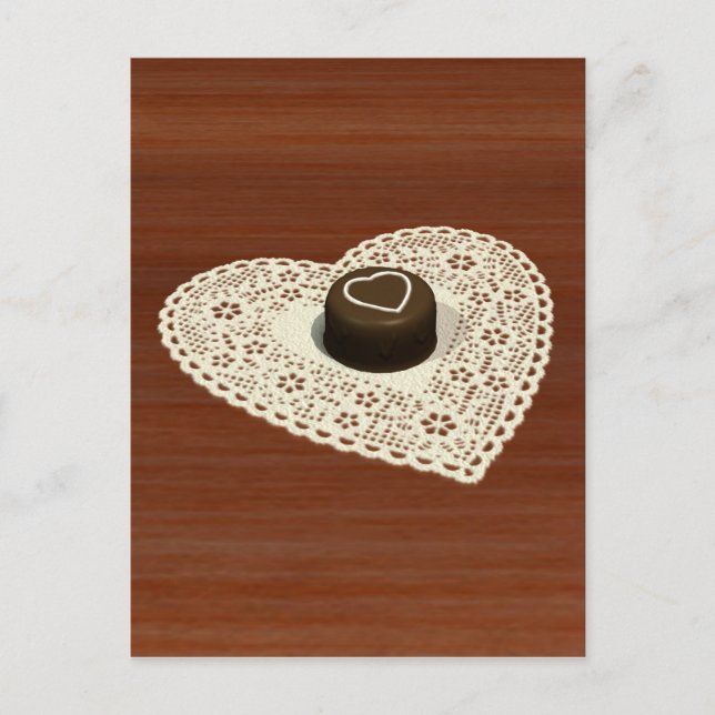 Valentines Chocolate Holiday Postcard (Front)