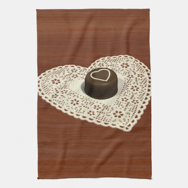 Valentines Chocolate Kitchen Towel (Vertical)