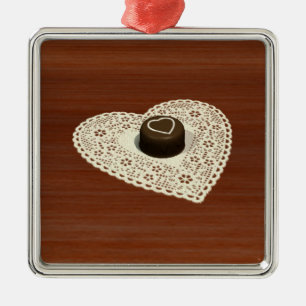 Valentines Chocolate Metal Ornament