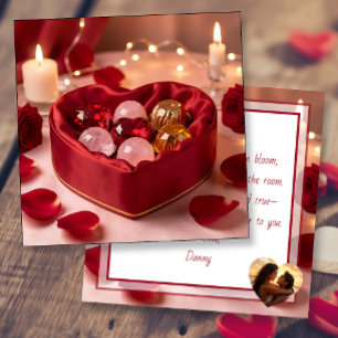 Valentine's Chocolates, Poem and Photo Template  