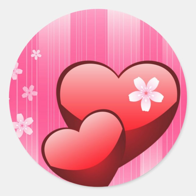 Valentine's Classic Round Sticker (Front)