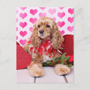 Valentines - Cocker Spaniel - Bella Holiday Postcard