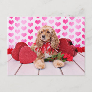 Valentines - Cocker Spaniel - Bella Holiday Postcard