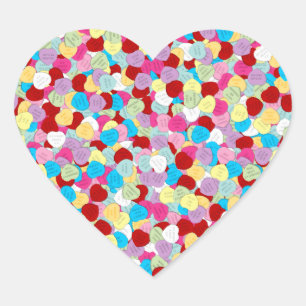 Valentines Coeurs bonbons - Stickers en forme de c