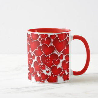 Valentines Coeurs rouges Mug