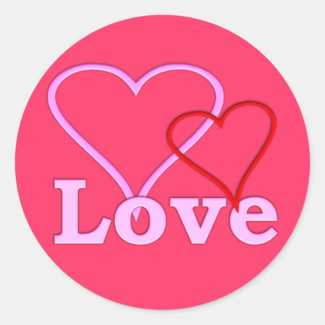 Valentines Collection Classic Round Sticker (Front)