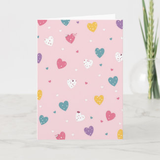Valentines Colorful Hearts Card