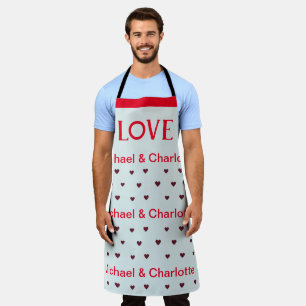 Valentines Couple Heart Custom Personalized Photo Apron