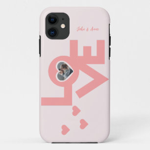 Valentines Couple Heart Custom Personalized Photo iPhone 11 Case