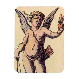 Valentines Cupid Blindfolded, Vintage Tarot Card Magnet