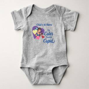 Valentines Cupid Cute Name Sweet Love Hearts Baby Bodysuit