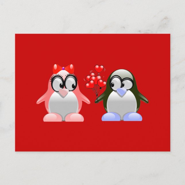 valentines cute love holiday postcard (Front)