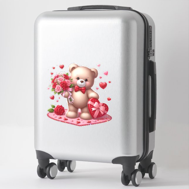 Valentine's Cute teddy bear (Suitcase)