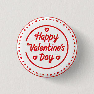 Valentine's Day 1 Inch Round Button
