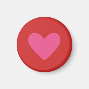VALENTINE'S DAY 1¼ Inch Round HEART MAGNET - SMAL