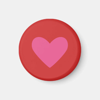 VALENTINE'S DAY 1¼ Inch Round HEART MAGNET - SMALL