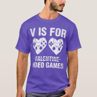 Valentines Day 2021 Video Games Gaming Gamer Boys  T-Shirt