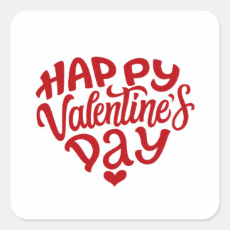 valentines day 2024 14 february  square sticker