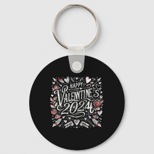 Valentine's Day 2024 Vintage Calligraphyn For Wome Keychain