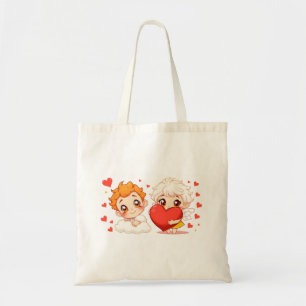 Valentine's Day 2025: Cute and Playful Angels 👼❤️ Tote Bag