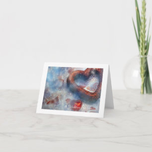 Valentine's Day: 2 Red Hearts Holiday Card