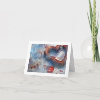 Valentine's Day: 2 Red Hearts Holiday Card