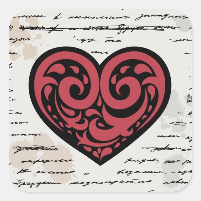 Valentine's Day 2 Square Sticker (Front)