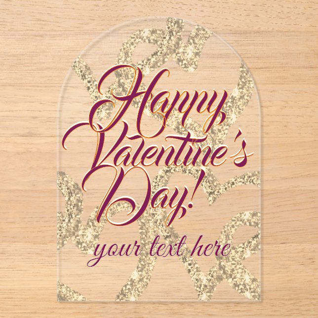 Valentine's Day  Acrylic Invitations (Recto)