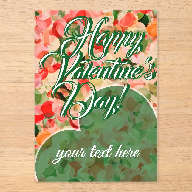 Valentine's Day  Acrylic Invitations (Recto)