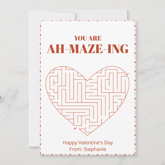 Valentines Day Activity Card For Kids (Front)