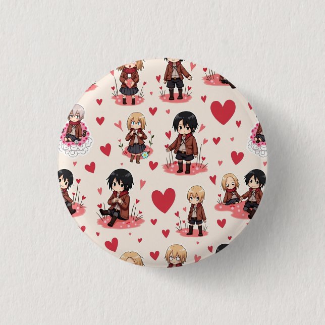VALENTINE'S DAY ANIME BUTTON (Front)
