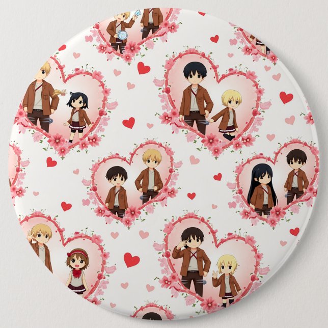 VALENTINE'S DAY ANIME BUTTON (Front)